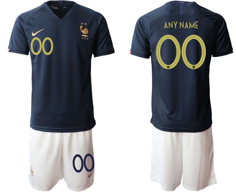 Men 2019-2020 Season National Team French home customized blue Soccer Jerseys->france jersey->Soccer Country Jersey